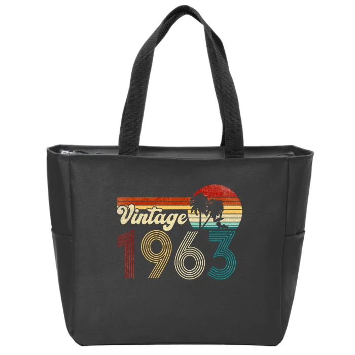 Vintage 1963 Made In 1963 60th Birthday 60 Year Old Gift Zip Tote Bag