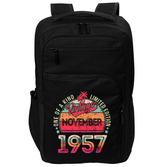 Vintage 1957 November Birthday 65 Years Old Impact Tech Backpack