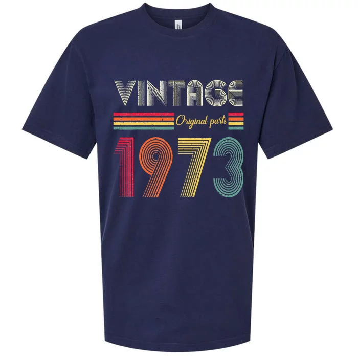 Vintage 1973 Original Parts 50th Birthday Sueded Cloud Jersey T-Shirt