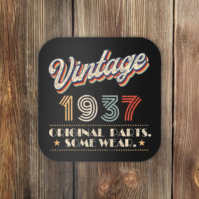 Vintage 1963 Original Parts Year Of Birth Birthday Coaster