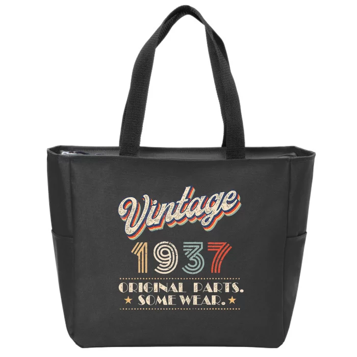 Vintage 1963 Original Parts Year Of Birth Birthday Zip Tote Bag