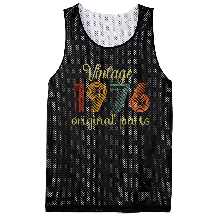 Vintage 1976 Original Parts 48 Years Old 48th Birthday Retro Mesh Reversible Basketball Jersey Tank