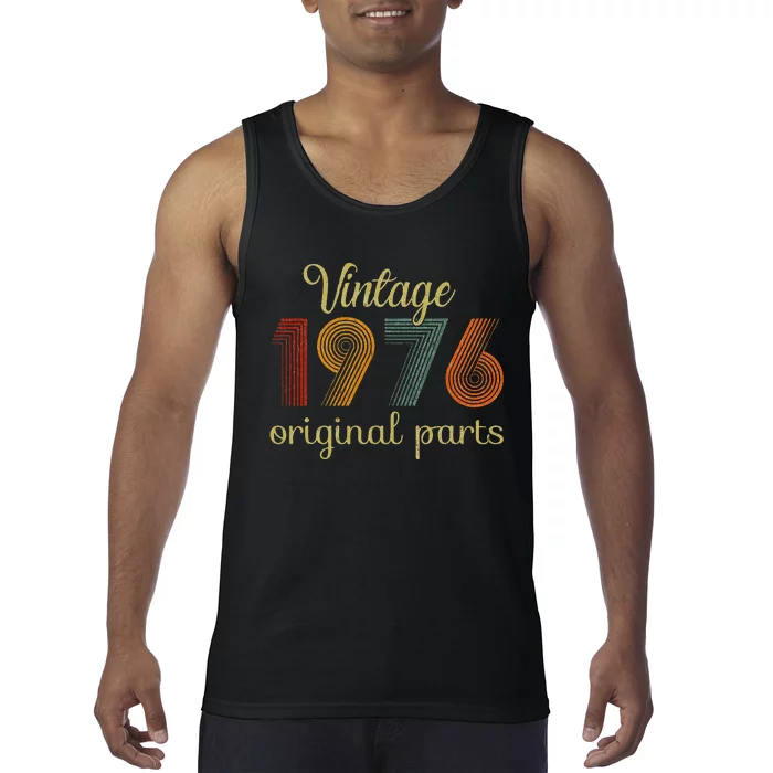 Vintage 1976 Original Parts 48 Years Old 48th Birthday Retro Tank Top