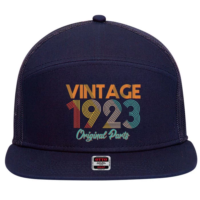 Vintage 1923 Original Parts 100th Birthday 7 Panel Mesh Trucker Snapback Hat