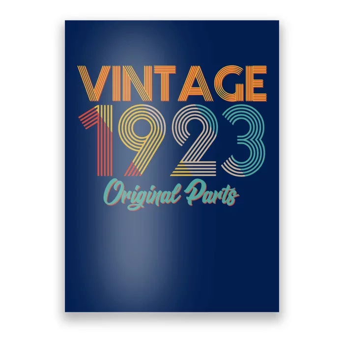 Vintage 1923 Original Parts 100th Birthday Poster