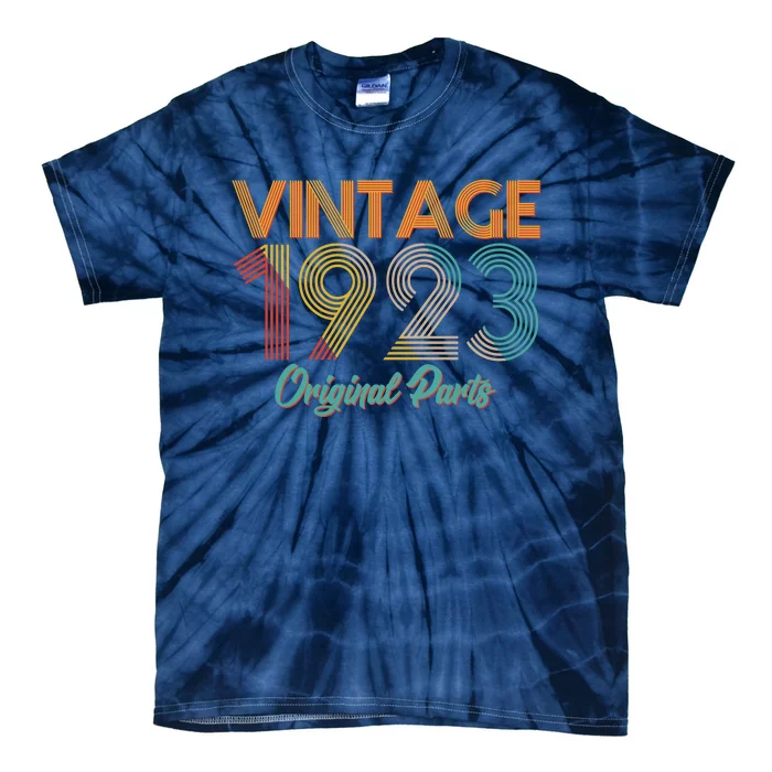 Vintage 1923 Original Parts 100th Birthday Tie-Dye T-Shirt