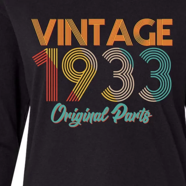 Vintage 1933 Original Parts 90th Birthday Womens Cotton Relaxed Long Sleeve T-Shirt