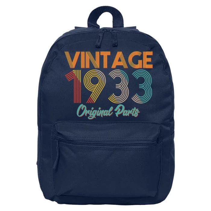 Vintage 1933 Original Parts 90th Birthday 16 in Basic Backpack