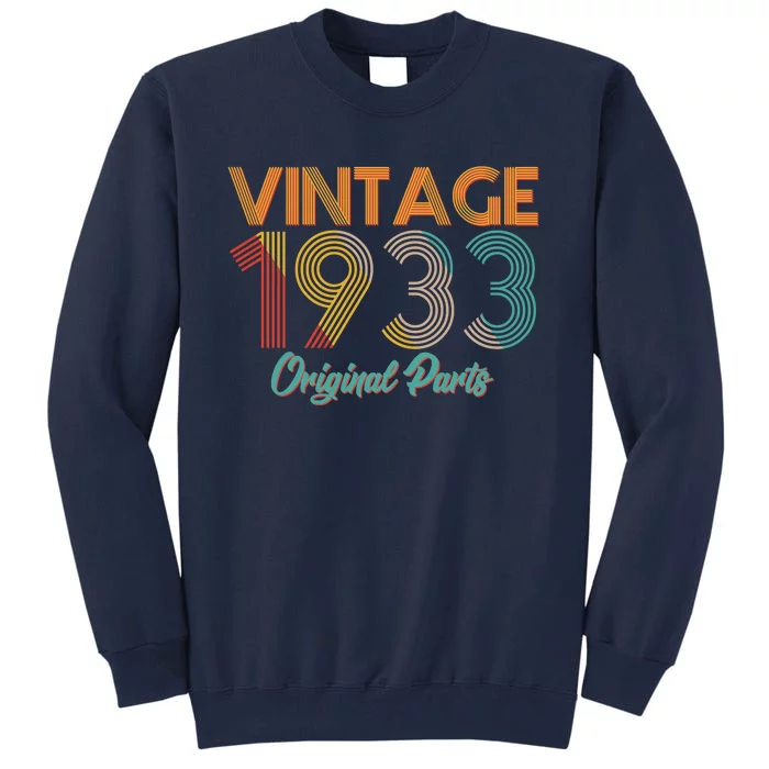 Vintage 1933 Original Parts 90th Birthday Tall Sweatshirt