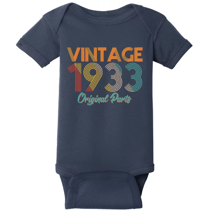 Vintage 1933 Original Parts 90th Birthday Baby Bodysuit