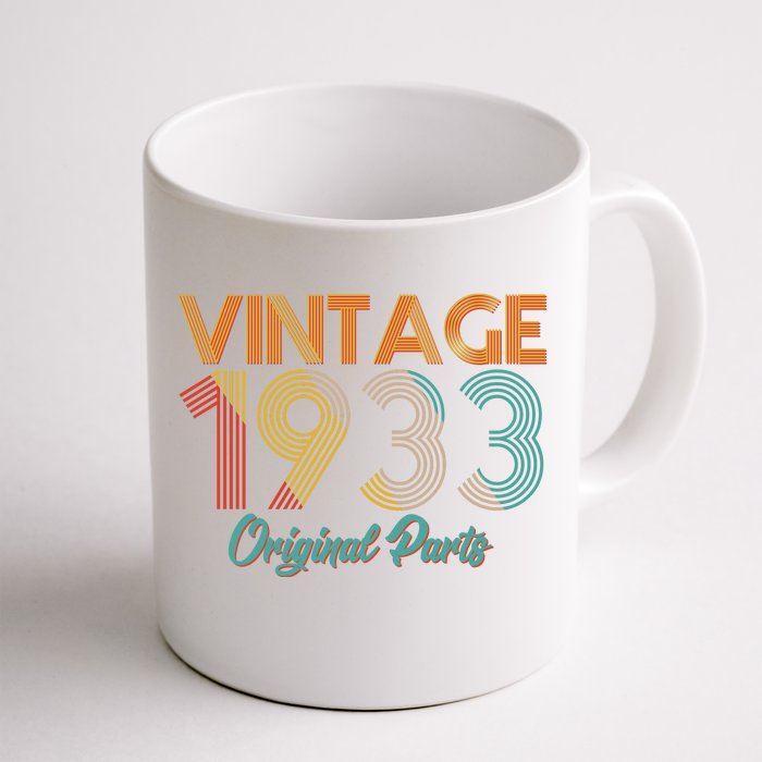 Vintage 1933 Original Parts 90th Birthday Front & Back Coffee Mug