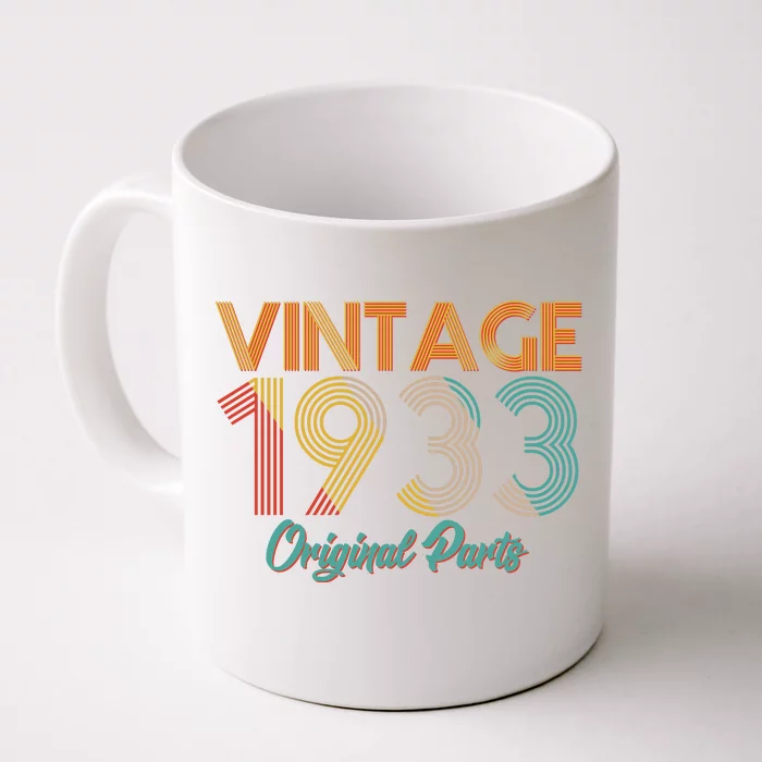 Vintage 1933 Original Parts 90th Birthday Front & Back Coffee Mug