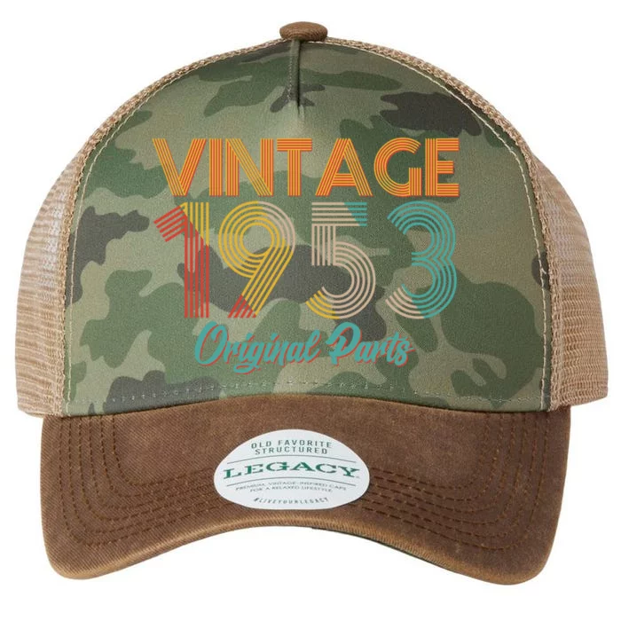 Vintage 1953 Original Parts 70th Birthday Legacy Tie Dye Trucker Hat