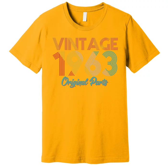 Vintage 1963 Original Parts 60th Birthday Premium T-Shirt