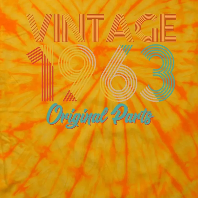 Vintage 1963 Original Parts 60th Birthday Tie-Dye T-Shirt