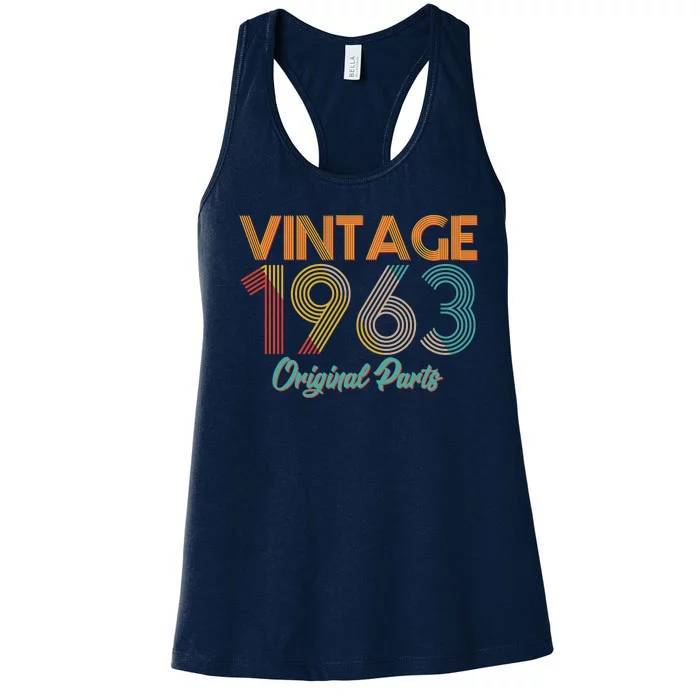 Vintage 1963 Original Parts 60th Birthday Women's Racerback Tank