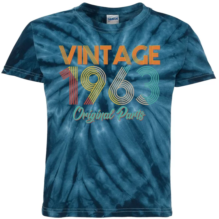 Vintage 1963 Original Parts 60th Birthday Kids Tie-Dye T-Shirt