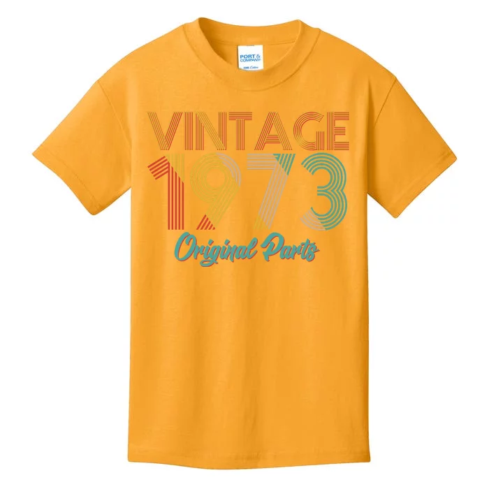 Vintage 1973 Original Parts 50th Birthday Kids T-Shirt