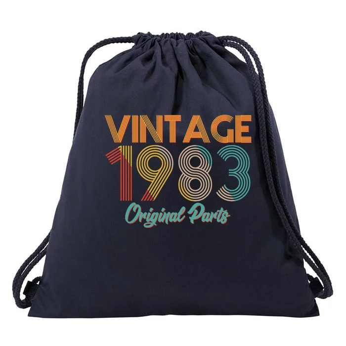 Vintage 1983 Original Parts 40th Birthday Drawstring Bag