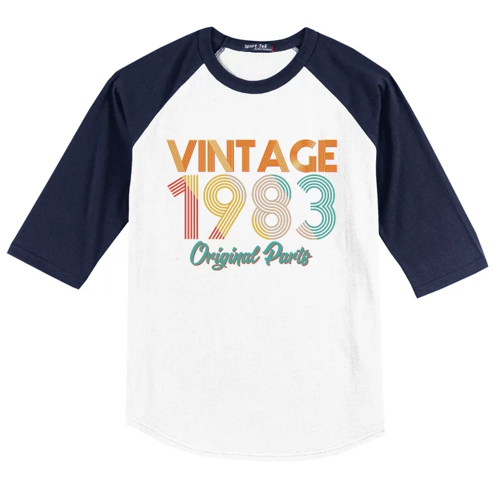 Vintage 1983 Original Parts 40th Birthday Baseball Sleeve Shirt