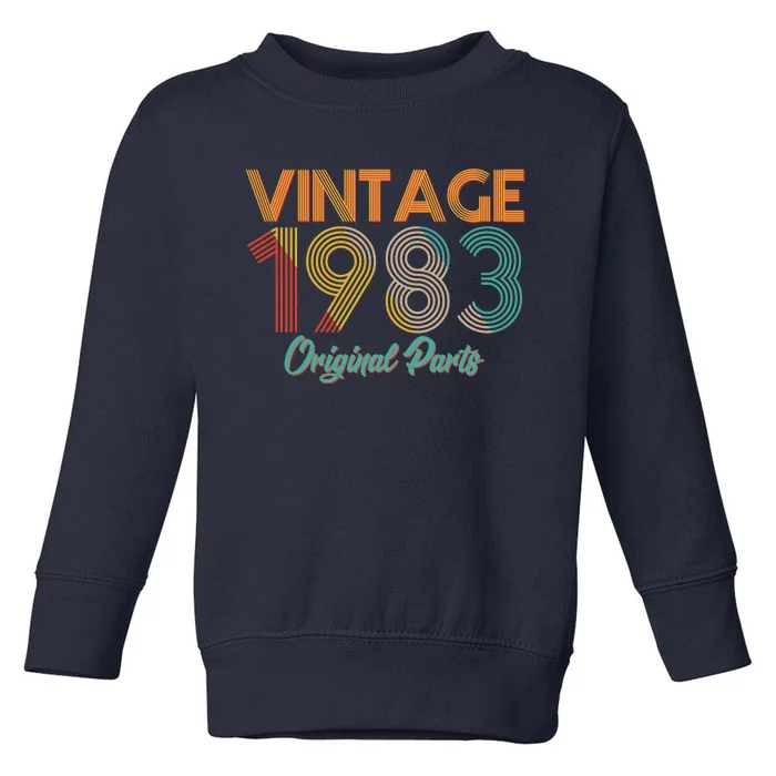 Vintage 1983 Original Parts 40th Birthday Toddler Sweatshirt