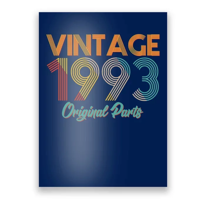 Vintage 1993 Original Parts 30th Birthday Poster