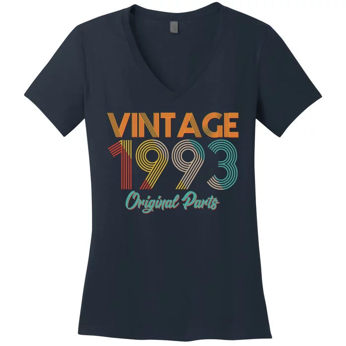 Vintage 1993 Original Parts 30th Birthday Women's V-Neck T-Shirt