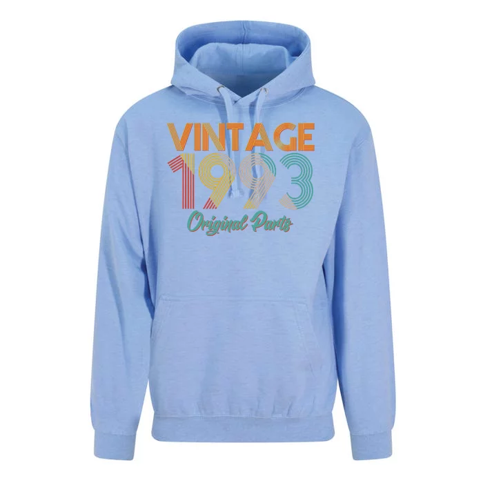 Vintage 1993 Original Parts 30th Birthday Unisex Surf Hoodie