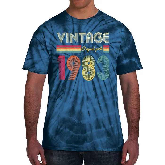 Vintage 1983 Original Parts Men Women 40th Birthday Gift Tie-Dye T-Shirt