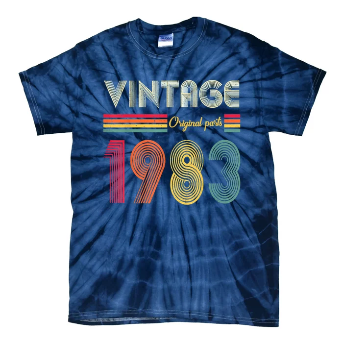 Vintage 1983 Original Parts Men Women 40th Birthday Gift Tie-Dye T-Shirt