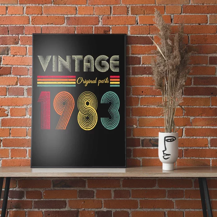 Vintage 1983 Original Parts  40th Birthday Gift Poster