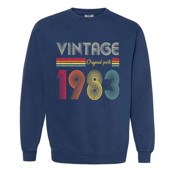 Vintage 1983 Original Parts  40th Birthday Gift Garment-Dyed Sweatshirt