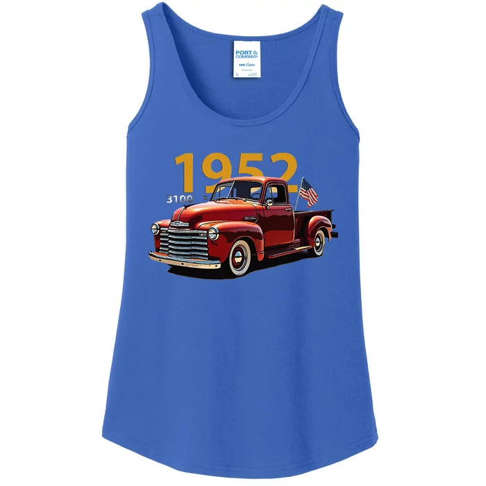 Vintage 1952 Old Red Pickup Truck 3100 Hot Rod Restored Ladies Essential Tank