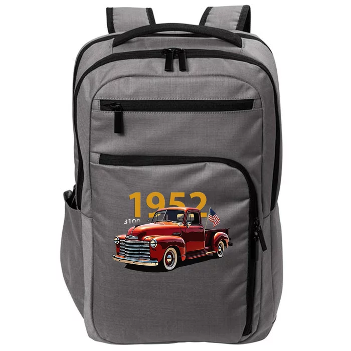 Vintage 1952 Old Red Pickup Truck 3100 Hot Rod Restored Impact Tech Backpack