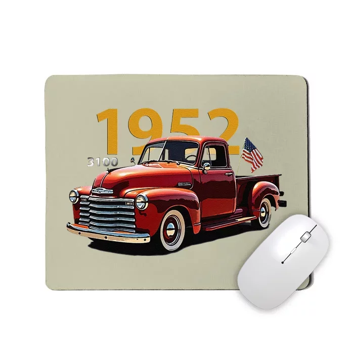 Vintage 1952 Old Red Pickup Truck 3100 Hot Rod Restored Mousepad