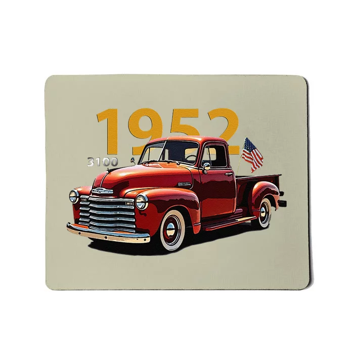 Vintage 1952 Old Red Pickup Truck 3100 Hot Rod Restored Mousepad