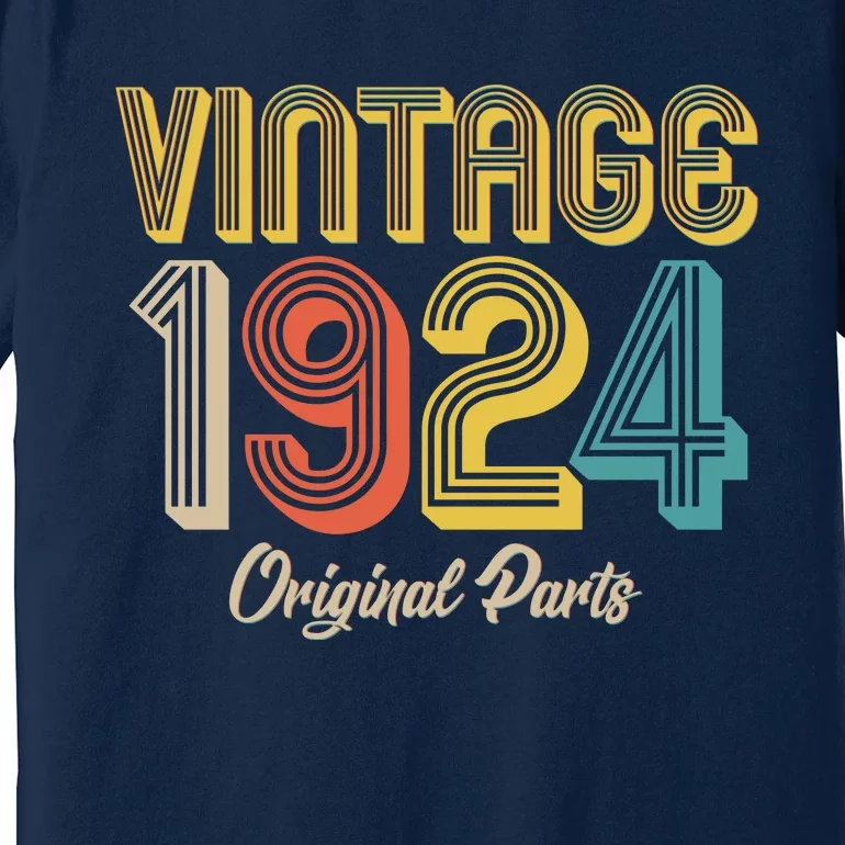 Vintage 1924 Original Parts 100th Birthday Premium T-Shirt