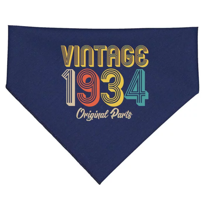 Vintage 1934 Original Parts 90th Birthday USA-Made Doggie Bandana