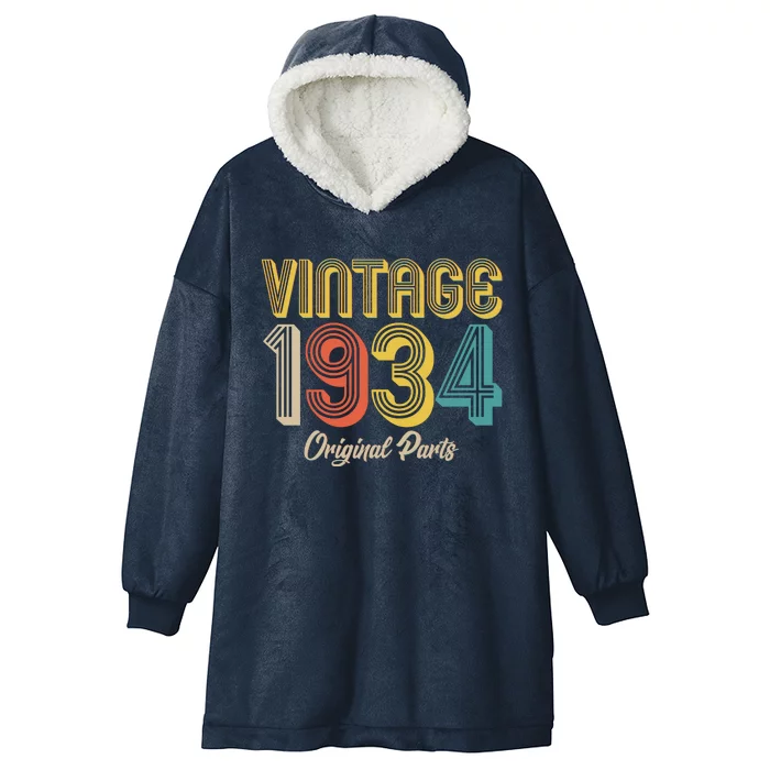 Vintage 1934 Original Parts 90th Birthday Hooded Wearable Blanket