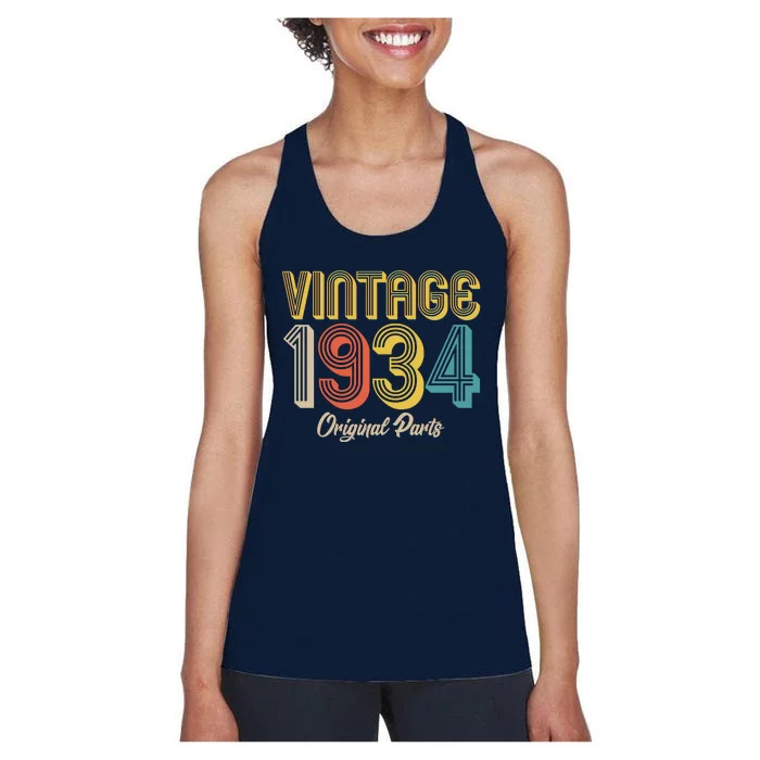 Vintage 1934 Original Parts 90th Birthday Women's Racerback Tank