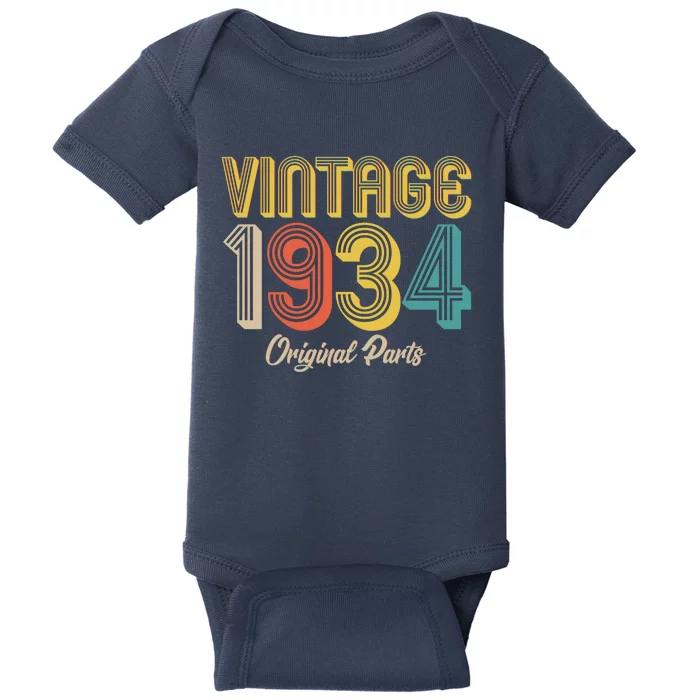 Vintage 1934 Original Parts 90th Birthday Baby Bodysuit