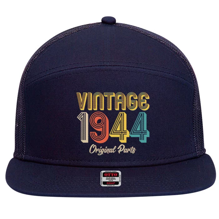 Vintage 1944 Original Parts 80th Birthday 7 Panel Mesh Trucker Snapback Hat