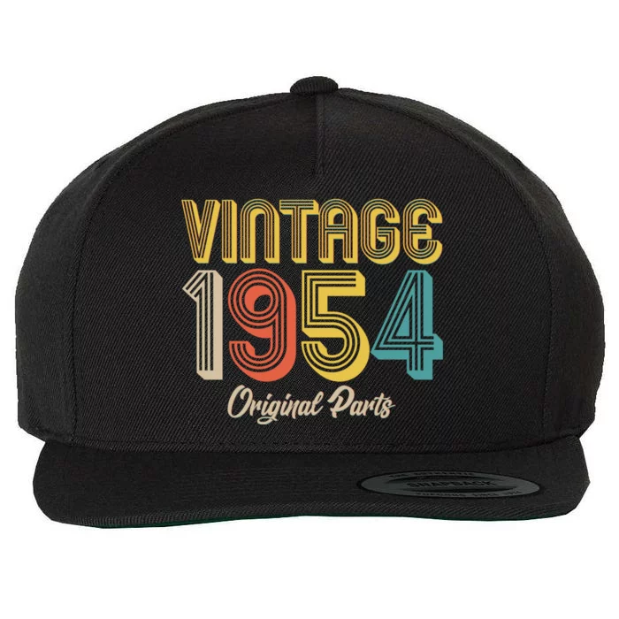 Vintage 1954 Original Parts 70th Birthday Wool Snapback Cap