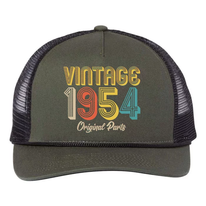 Vintage 1954 Original Parts 70th Birthday Retro Rope Trucker Hat Cap