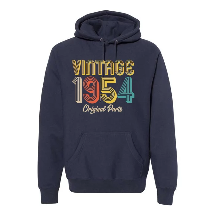 Vintage 1954 Original Parts 70th Birthday Premium Hoodie