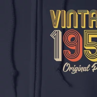 Vintage 1954 Original Parts 70th Birthday Full Zip Hoodie