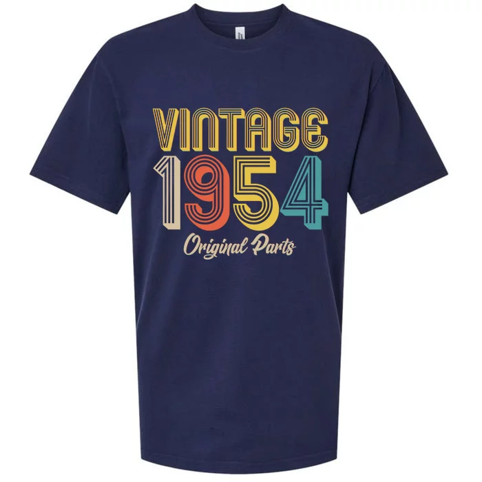 Vintage 1954 Original Parts 70th Birthday Sueded Cloud Jersey T-Shirt