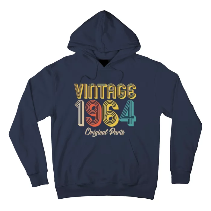 Vintage 1964 Original Parts 60th Birthday Hoodie