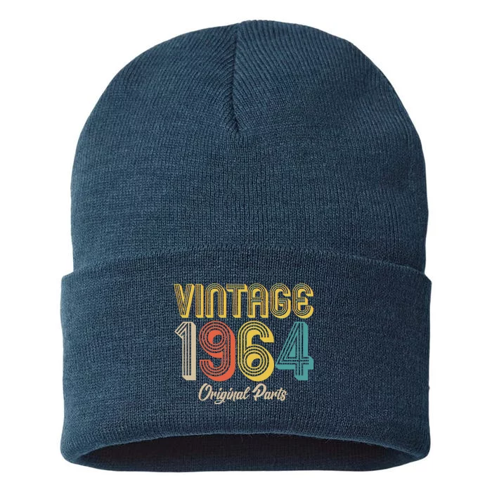 Vintage 1964 Original Parts 60th Birthday Sustainable Knit Beanie