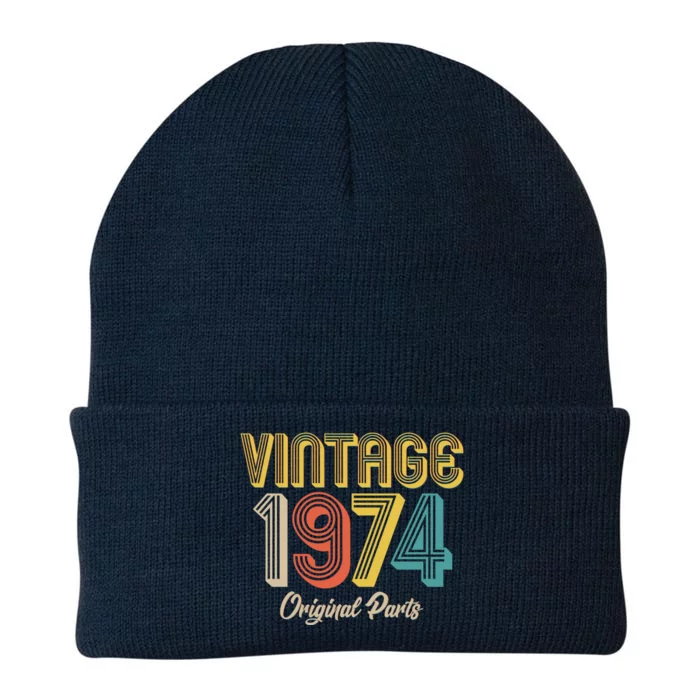 Vintage 1974 Original Parts 50th Birthday Knit Cap Winter Beanie